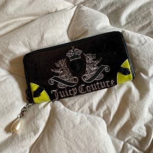 Juicy Couture black velvet wallet
